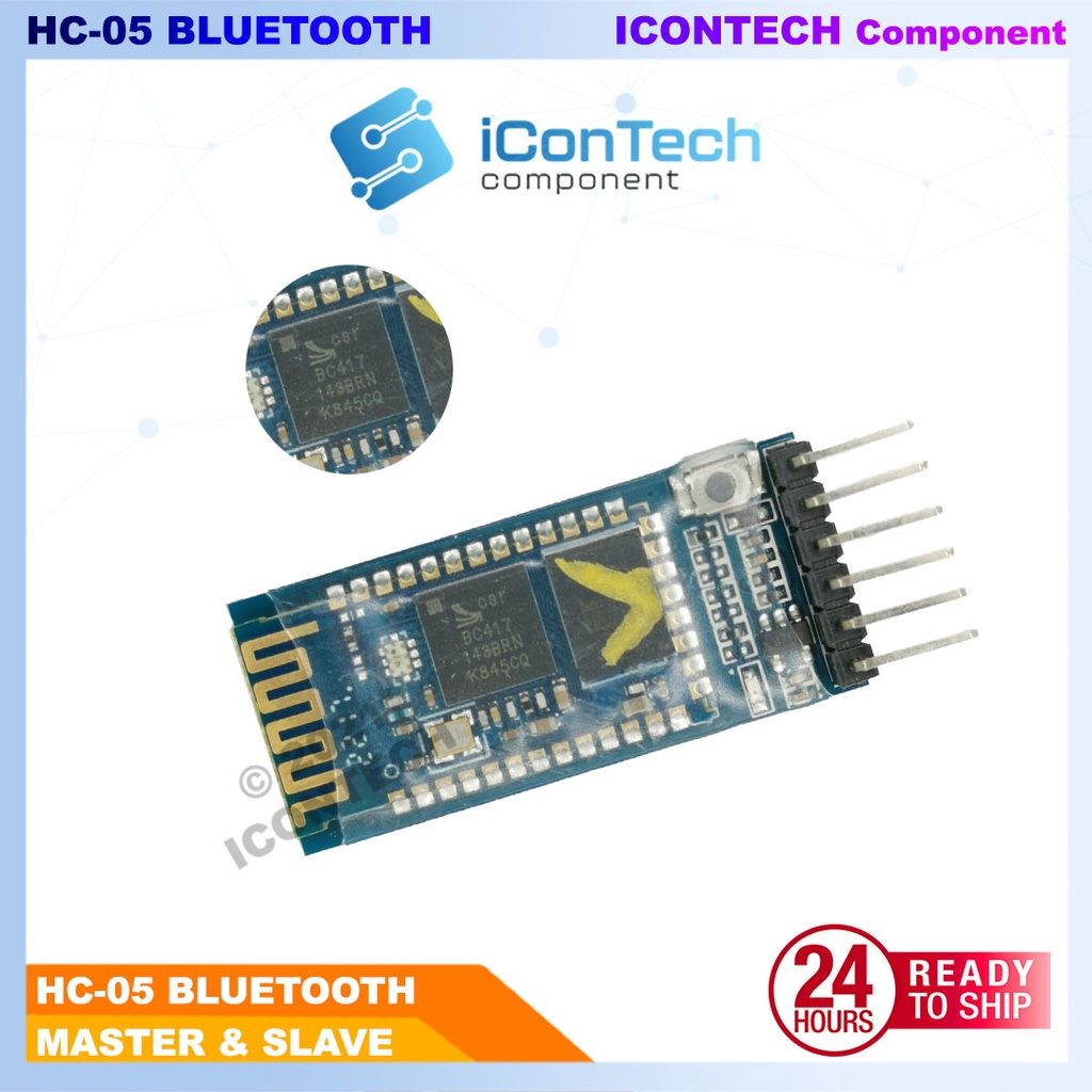HC-05 Bluetooth Module Master and Slave Mode AT Command Support HC05 HC06 BT06 Bluetooth RF ICONTECH 5